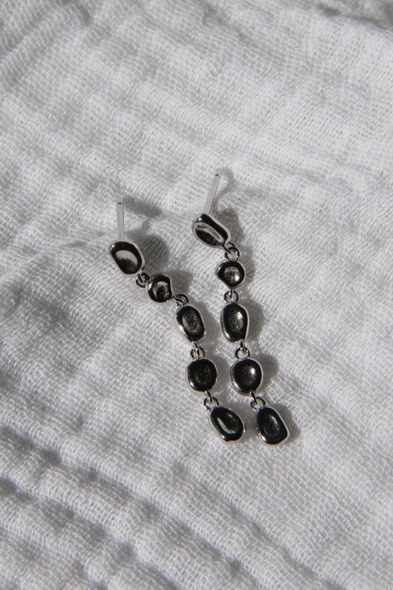 Aqua Fall Stud Earrings