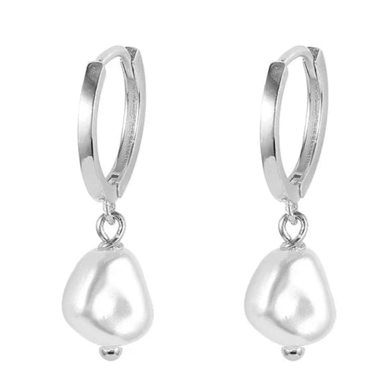 Pearl Hoop Earrings