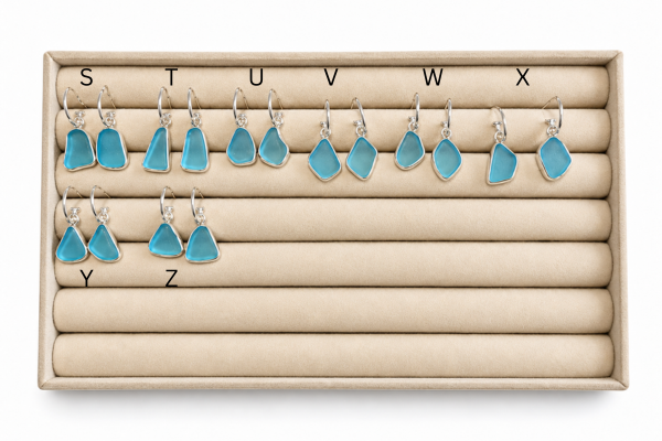 Drift Sea Glass Earrings - Aqua