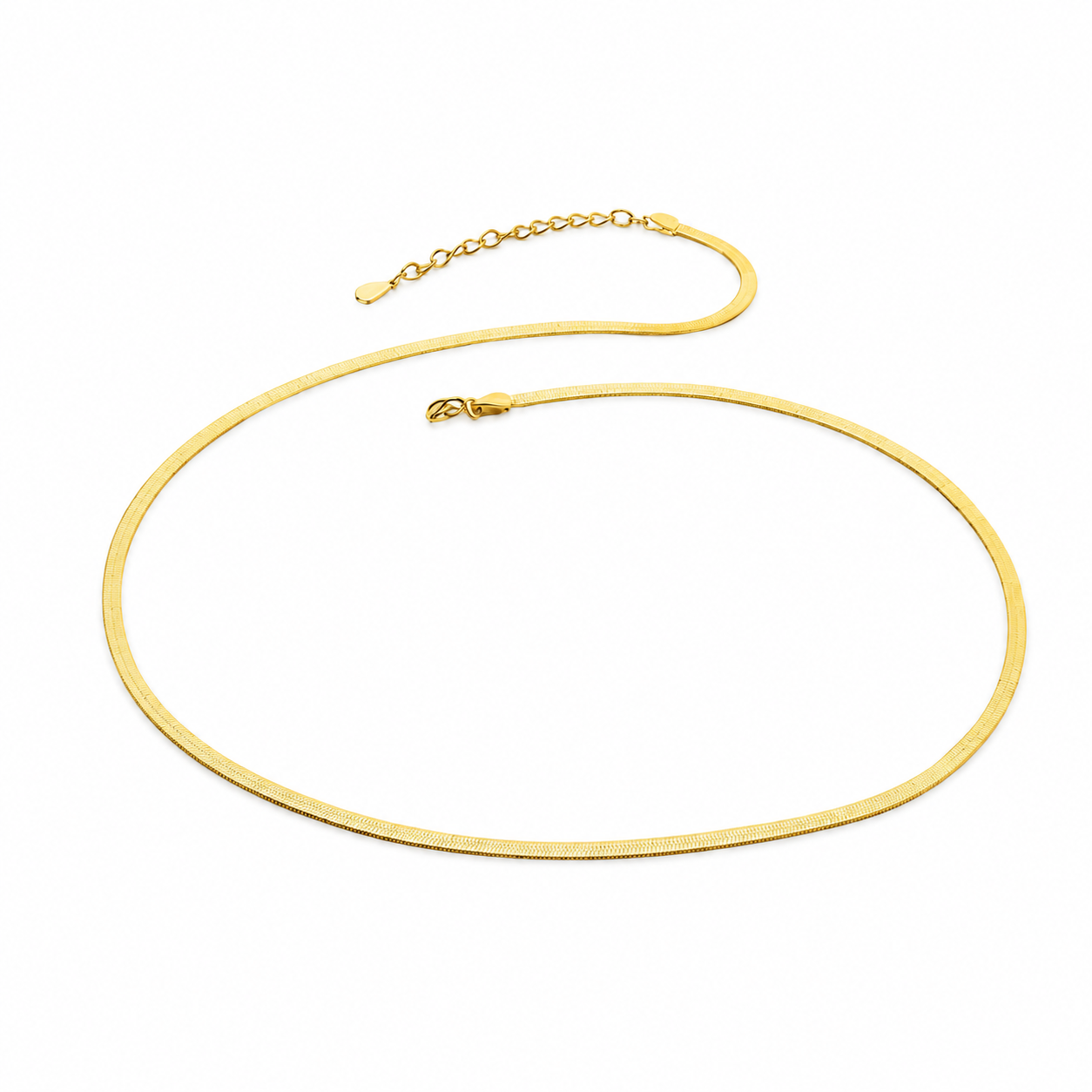 Sol Herringbone Choker Necklace Gold