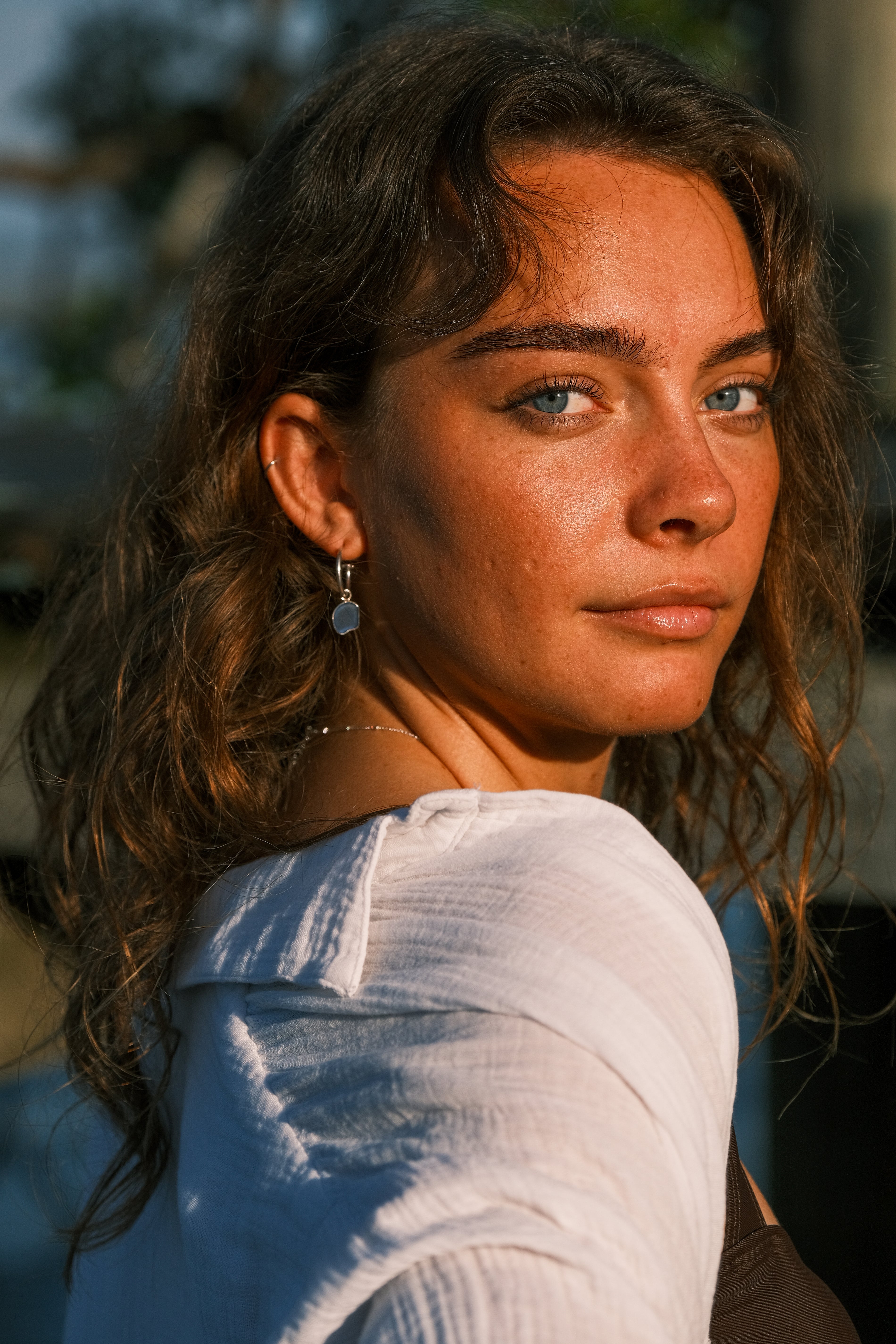 Drift Sea Glass Earrings - Deep Sea