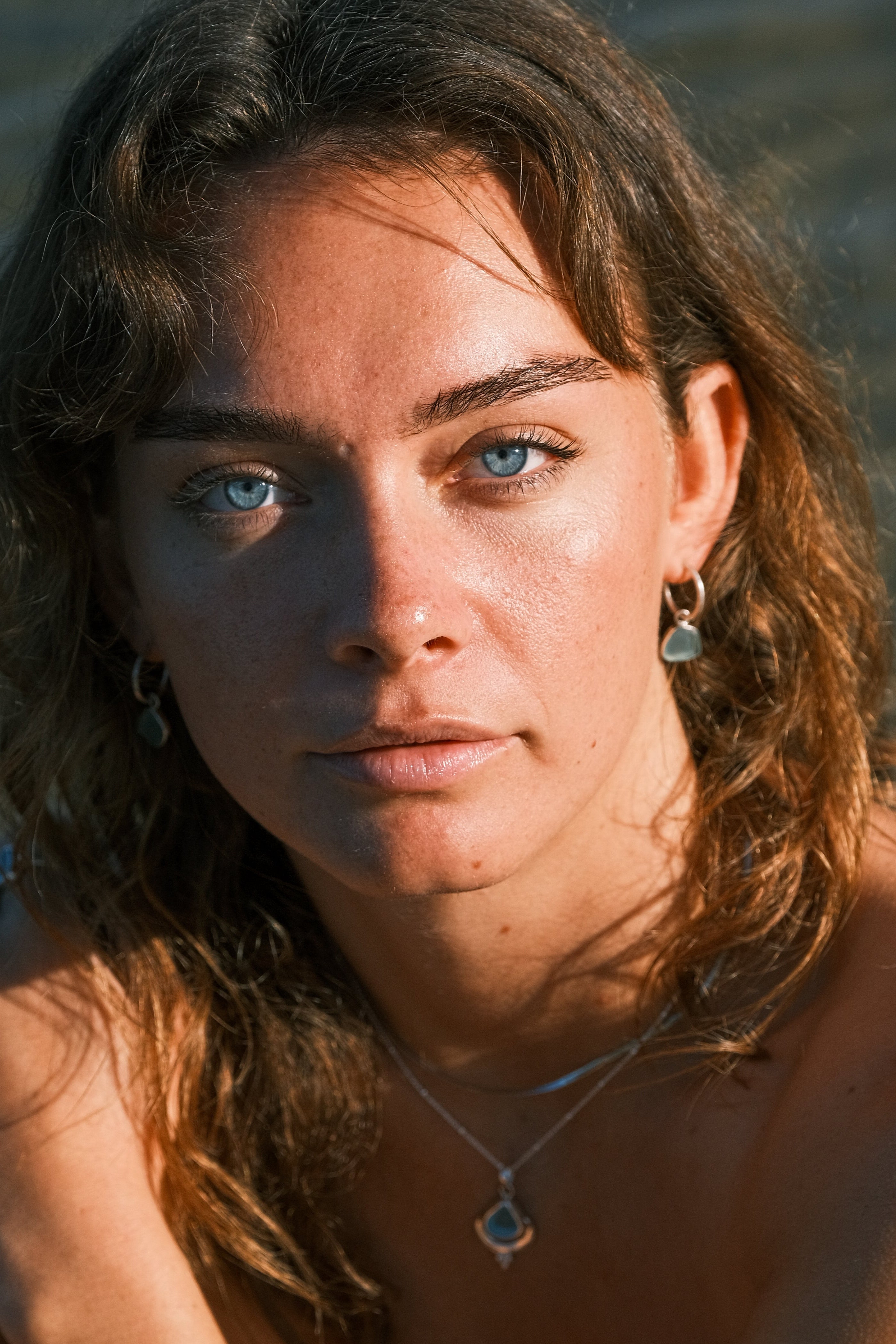 Drift Sea Glass Earrings - Aqua