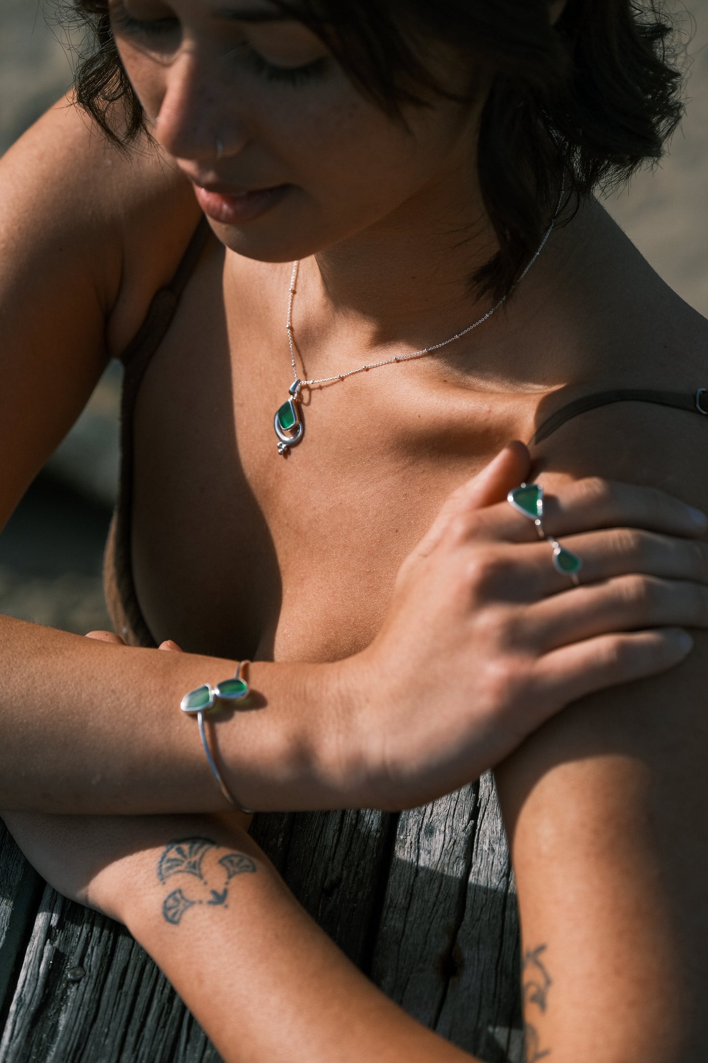 Drift Cuff- Emerald