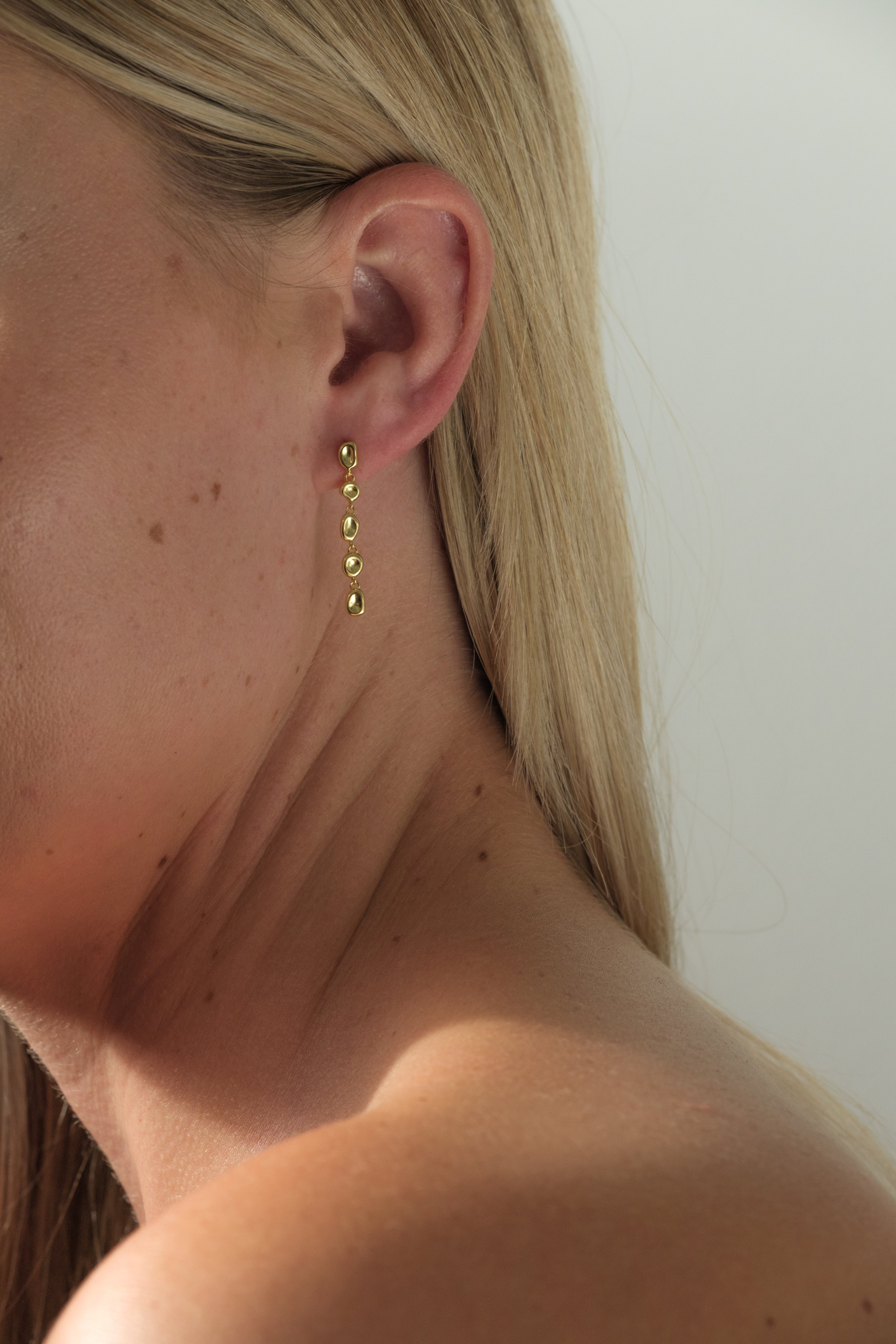 Aqua Fall Stud Earrings