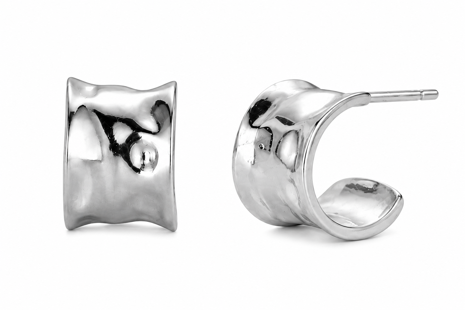 Dune Stud Earrings Silver