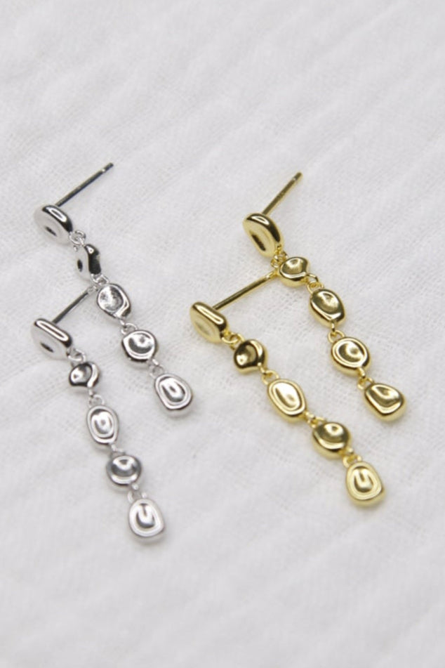 Aqua Fall Stud Earrings