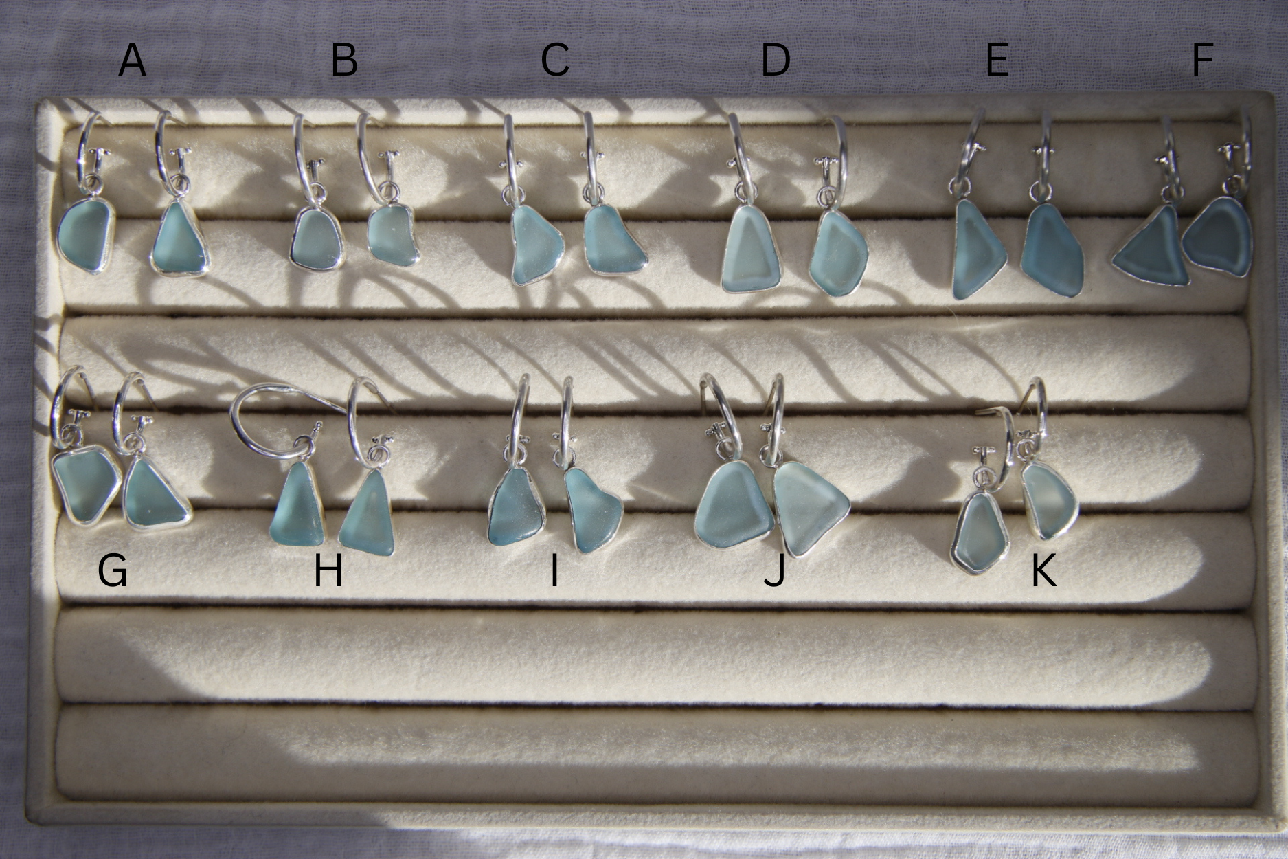 Drift Sea Glass Earrings - Aqua
